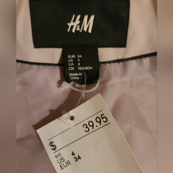 H&M Khaki and Black Tuxedo Jacket Women's Size 4 NWT - Picture 5 of 5